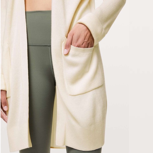 NWT $168 Lululemon Still At Ease Wrap Cardigan Sweater Angel Wing Size 10 - Picture 5 of 15
